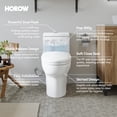 thumbnail image 2 of HOROW One Piece Elongated Toilet with Dual Flush, 1.28 GPF, 12" Rough-In, Soft Closing Seat for Bathroom, 2 of 9