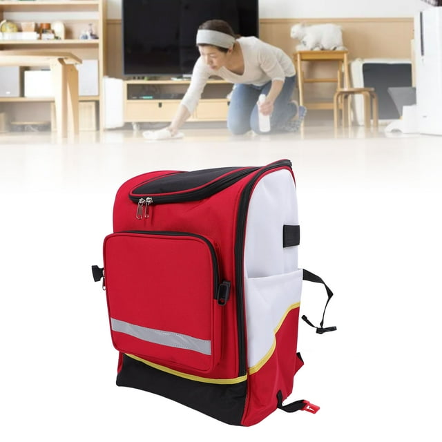 Sac à Dos pour Outils Roulant, Sac Organisateur d'Outils Grande Capacité avec Barre de Traction pour Montée d'Escalier, Sac à Dos pour Outils Roulant pour Électricien Sac à Outils Robuste sur Roue 35 L