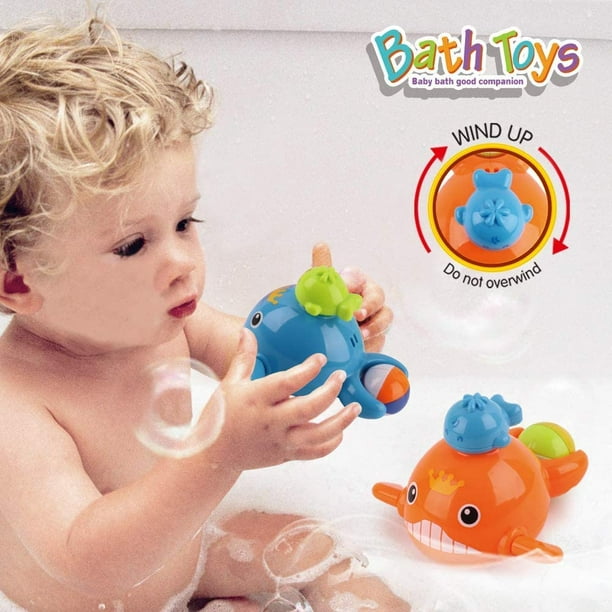 Baby Bath Toy Magnetic Fishing Pool Toys for Kids Wind-Up Swimming Whales  for Bathrooms Swimming Pools Toys 