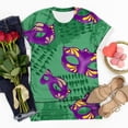 thumbnail image 4 of DeHolifer T-shirts for Women Plus Size Short Sleeve Mardi Gras Printed Round Neck Tee T-shirts Loose Casual Fashion Blouse Tops Multicolor S, 4 of 4