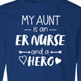 thumbnail image 4 of Inktastic My Aunt is an ER Nurse and a Hero Long Sleeve Youth T-Shirt, 4 of 5
