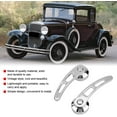 thumbnail image 3 of Manija de puerta de automóvil, 2 piezas, juego de manijas de puerta de automóvil plateadas vintage de 4 1/4 ", accesorio de automóvil, revestimiento de hierro para modelos antiguos JM, 3 of 5