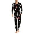 thumbnail image 3 of Renewold Family Christmas PJs Matching Sets Snowflake Candy Canes Pajama for Men Size S Personalized Long-Sleeve Pullover Tracksuit and Elastic Waist Long Pants,2 Pieces, 3 of 5