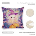 thumbnail image 4 of Cute Ghost Witch in Floral Garden Linen toss pillowcase Decoration pillowcase Gift preferred 18x18" Cushion cover 2 set Sofa pillowcase Sofa bedroom living room car, 4 of 8