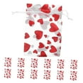 thumbnail image 6 of WRISTBIQUE 50Pcs Valentines Day Heart Bag Drawstring Red Mesh Pouches for Jewelry Candy Packaging, 6 of 8