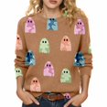 thumbnail image 5 of Certgust Usa Sweatshirt Women Under $15 Womens Halloween Graphic Print Long Sleeve Knit Pullover Sweater with Cozy Seasonal Style, 5 of 9