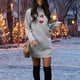 thumbnail image 4 of 2024 Vestido navideño para mujer, con lentejuelas, bolsa para copas de vino tinto, sudadera con capucha a la cadera, vestido de moda para mujer, vestido ajustado, ropa navideña, bata cálida, 4 of 5