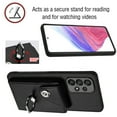 thumbnail image 6 of Designed for Samsung Galaxy A53 5G Case Wallet Credit Card Holder with Rotation Finger Ring Kickstand, Hidden Pocket Anti-Scratch PU Leather Shockproof Protective Cover for Galaxy A53 5G, Black, 6 of 7