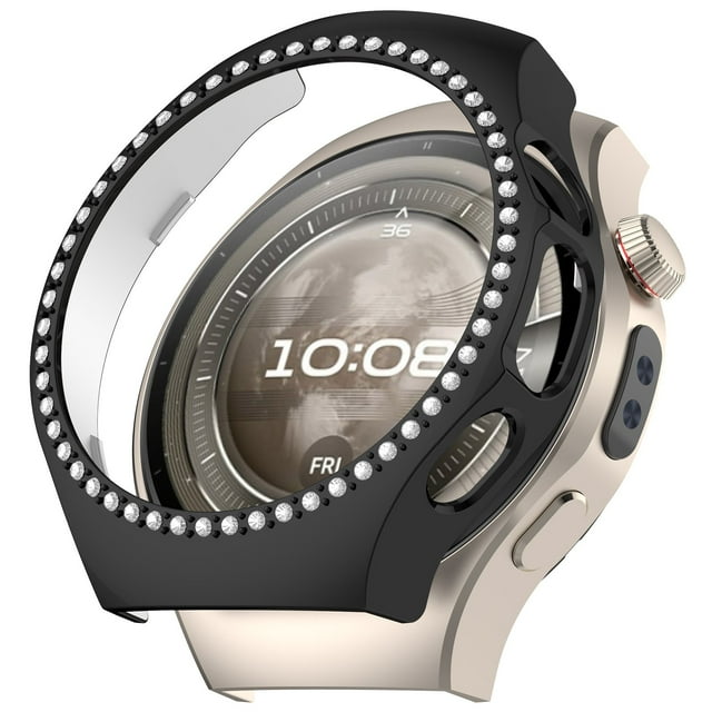 PC Material Hollow Protective Cover Compatible With Smartwatch 5 Bling Shiny Frame Guard Accessory