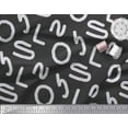 thumbnail image 3 of Soimoi Poly Georgette Fabric Alphabets,Waves & Fish Artistic Print Fabric by Yard 52 Inch Wide, 3 of 3