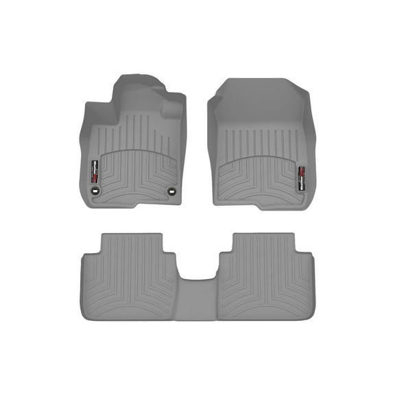 WeatherTech Custom Fit FloorLiners compatible with HR-V, adx - 1st & 2nd Row, Grey
