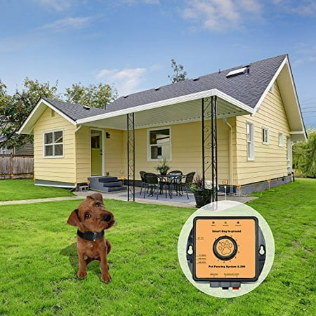 - Pet Fencing System Wireless Dog Fence - In-Ground Radio Fence with 2,7000 Sq. Metre Coverage - Invisible Underground Dog Fence with Boundary Marks and Rechargeable Receiver Collar