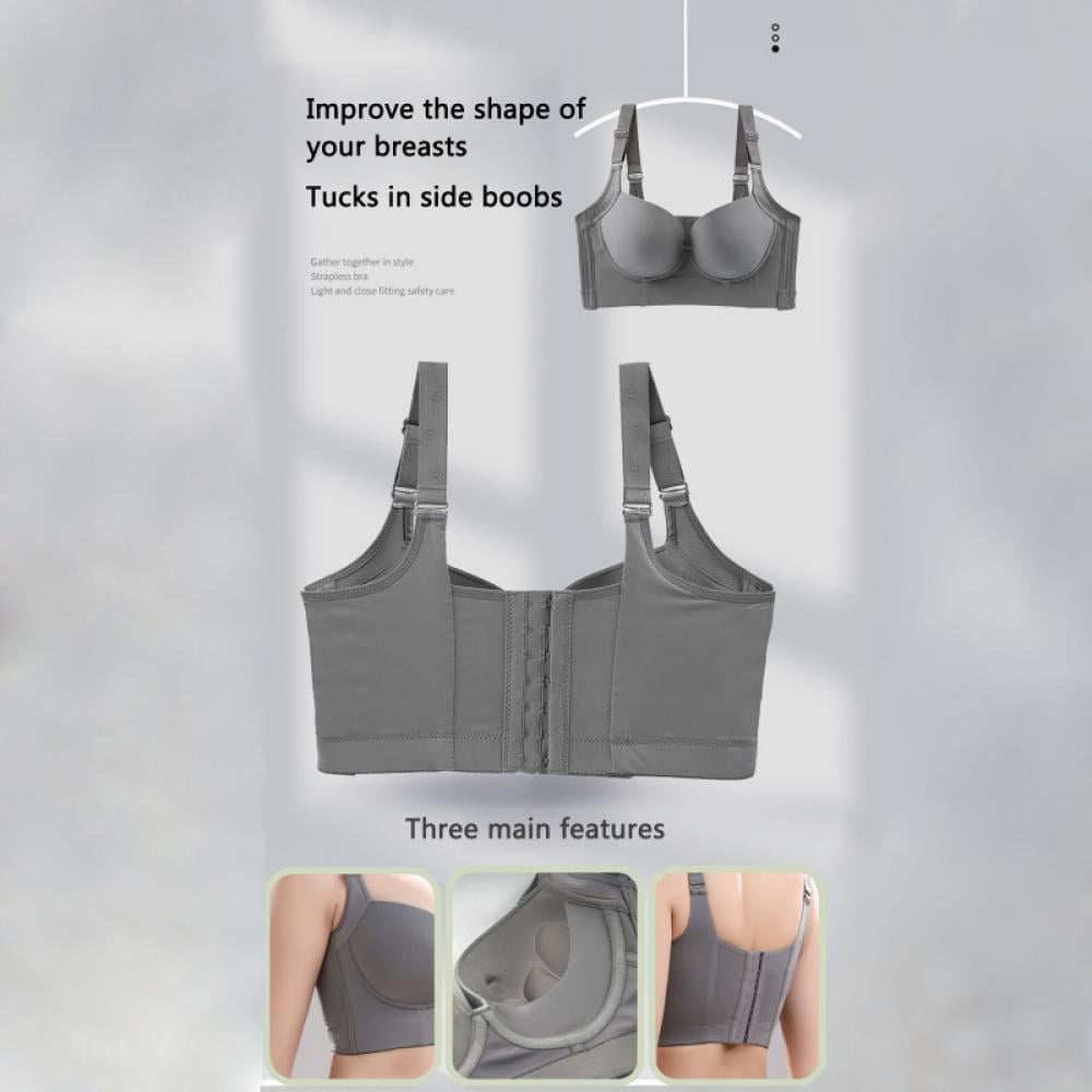 HOPHO Filfit Sculpting Uplift Bra - Fashion Deep Cup Bra - Women's Plus  Size Bra - No Underwire Full Back Coverage Bras (Grey,42/95CDE)
