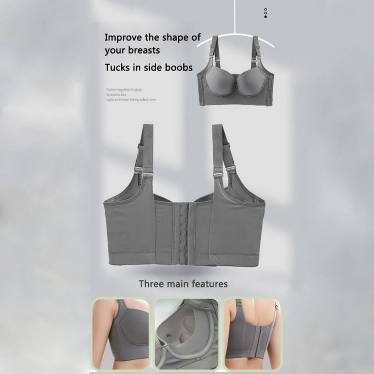 Deep Cup Bra Hides Back Fat Full Back Coverage with Shape Wear Incorporated  Sports Bra Plus Size, 1 Pack 