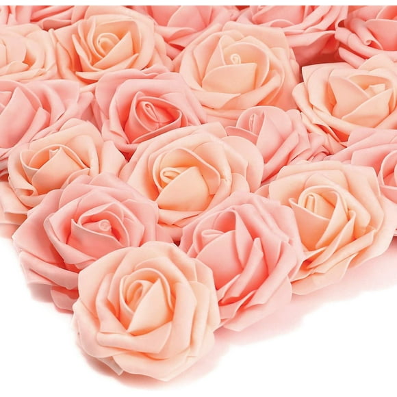 Qqdd Artificial Roses, 25 Fake Flowers, Decorative Flowers, Foam Roses