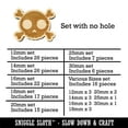 thumbnail image 2 of Cute Simple Skull and Crossbones Wood Mini Charms Shapes DIY Craft Jewelry - No Hole - Various Sizes (16pcs), 2 of 7