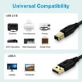 thumbnail image 6 of USB Printer Cable,AILKIN 2PACK Printer Cord Usb A Male to B Male Cable 6ft,Black, 6 of 6