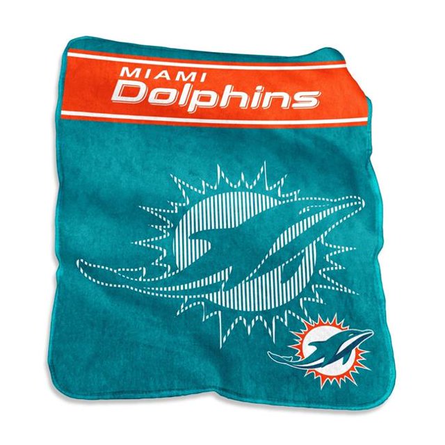 Logo Chaise 617-26X 60 x 80 Po NFL Miami Dolphins Jeté Raschel