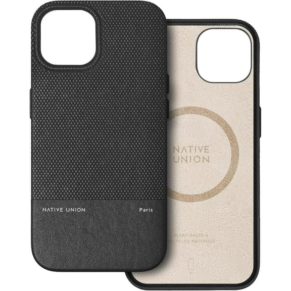 Native Union (Re)Classic Case – 6ft Drop Protection with MagSafe – Compatible with iPhone 15(Black)