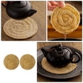 thumbnail image 2 of RENACLIPY Decorative Loofah Coasters Non-Slip Easy Clean Cup Mats for Home 10Pcs, 2 of 8