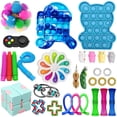 thumbnail image 1 of Honganda 30 Pieces Sensory Stress Relief Finger Press Bubble Fidget Toys Set, 1 of 6