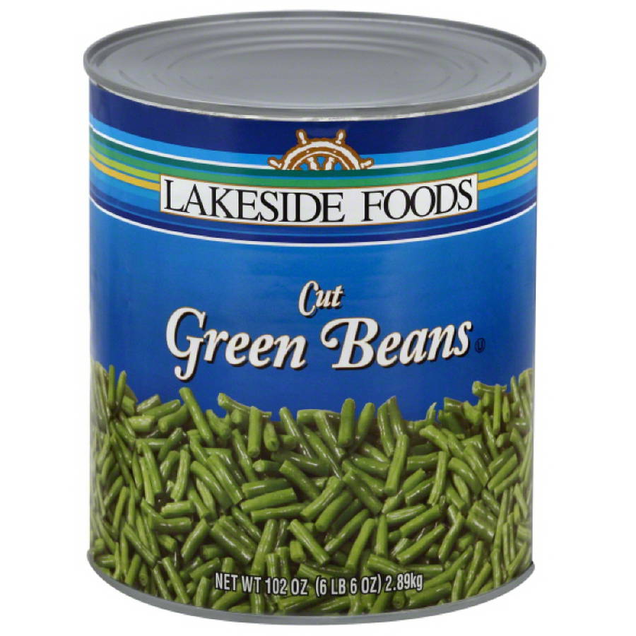 Lakeside Foods Cut Green Beans, 102 oz, (Pack of 6)