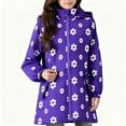 thumbnail image 5 of YunPes Girls Long Fleece Lined Jacket Colorful Pattern Hooded Windproof Warm Coat with Pockets Teen Winter Outdoor Windbreaker, 5 of 9