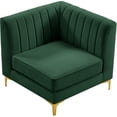 thumbnail image 1 of Meridian Furniture Alina Green Velvet Corner Chair, 1 of 16