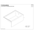 thumbnail image 4 of Aqua Eden VTAP5436R22 54" Acrylic Rectangular 3-Wall Alcove Tub, Right Hand Drain, Glossy White, 4 of 8