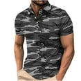 thumbnail image 2 of WAENQINLA Big and Tall Golf Shirts for Men Stylish Camouflage Printed Quarter Button Up Shirt Casual Lapel Short Sleeve Shirt,S-4XL, 2 of 5