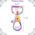 thumbnail image 2 of Rainbow Swivel Clasp Lanyard Snap Hook Lobster Claw Clasp 1/2” Key Chain Base Keys Webbing Clips Bag Purse Hardware for DIY Sewing Craft Jewelry Findings 20pcs, 2 of 6