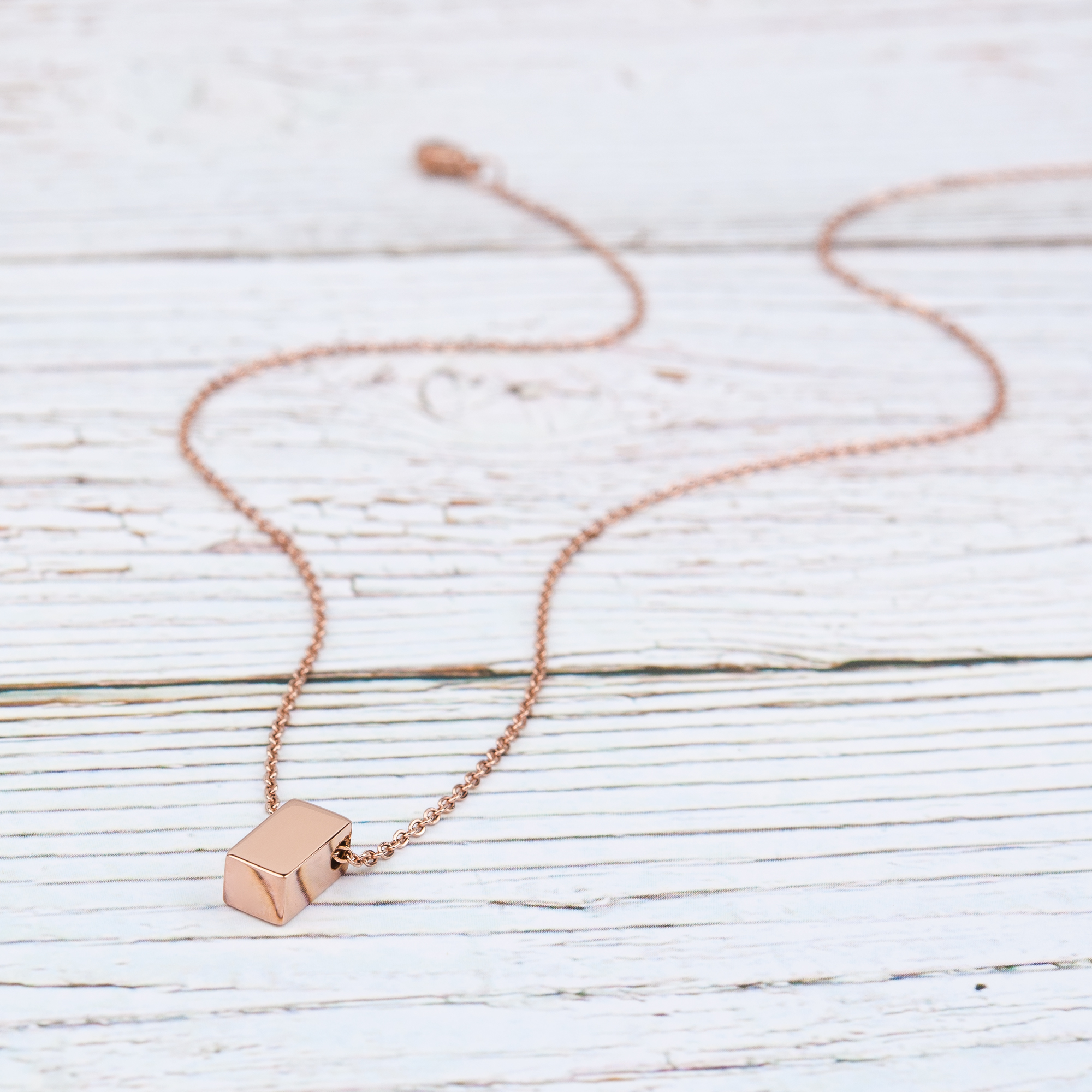 Anavia Mom and Daughter Gift Set, Mother Daughter Necklace, Jewelry Gift, Gift for Daughter, Birthday Gift, Christmas Gift for Her, Two Cube Necklaces with Wish Card-[Rose Gold Charms]