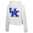thumbnail image 3 of Women's League Collegiate Wear Ash Kentucky Wildcats 2-Hit 1636 Cropped Pullover Hoodie, 3 of 3