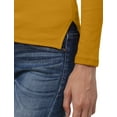 thumbnail image 5 of J. METHOD Women's Light Weight Basic Long Sleeve Turtleneck Knit Ribbed Shirt Sweater Mock Neck Top NEWT88 Mustard 2XL, 5 of 6