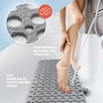 thumbnail image 3 of Non-Slip TPE Bath Mat for Shower and Bathtub, Suction Cups, Quick-Dry with Drain Holes, Soft Textured Surface, 30x17 Inch，grey, 3 of 6