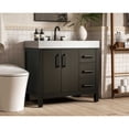 thumbnail image 3 of Elegant Kitchen and Bath 36 inch Single Bathroom Vanity In Mocha Brown, 3 of 10
