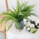 thumbnail image 3 of 6 piezas de plantas artificiales, arbustos verdes de plástico falsos, arbustos, plantas de plástico resistentes a los rayos UV, pasto de trigo para decoración de interiores y exteriores del hogar y e, 3 of 5
