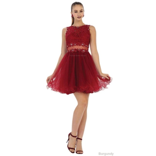 Robe Cocktail Sans Manches Courte