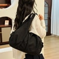 thumbnail image 5 of Huhudde Stylish Women's Draped Handbag Lightweight Nylon Underarm Bags Spacious Shoulder Slouchy Bag for Everyday Use, 5 of 20