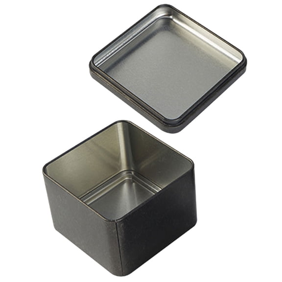 Metal Container with Lid Jewlery Case Jewlwey Box Loose Tea Container High-end Matte Black Tea Cans Iron Cans Tea Pot with Cover Tinplate