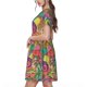thumbnail image 2 of Easygdp Colorful Dinosaur para Vestido Transpirable de Mujer, Vestido Suelto de Manga Corta con Pliegues y Bolsillos para el Verano, 2 of 6