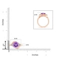 thumbnail image 4 of ANGARA Natural 1.7 Ct. Amethyst with Diamond Classic Ring in 14K Rose Gold for Women (Ring Size: 5.5), 4 of 9