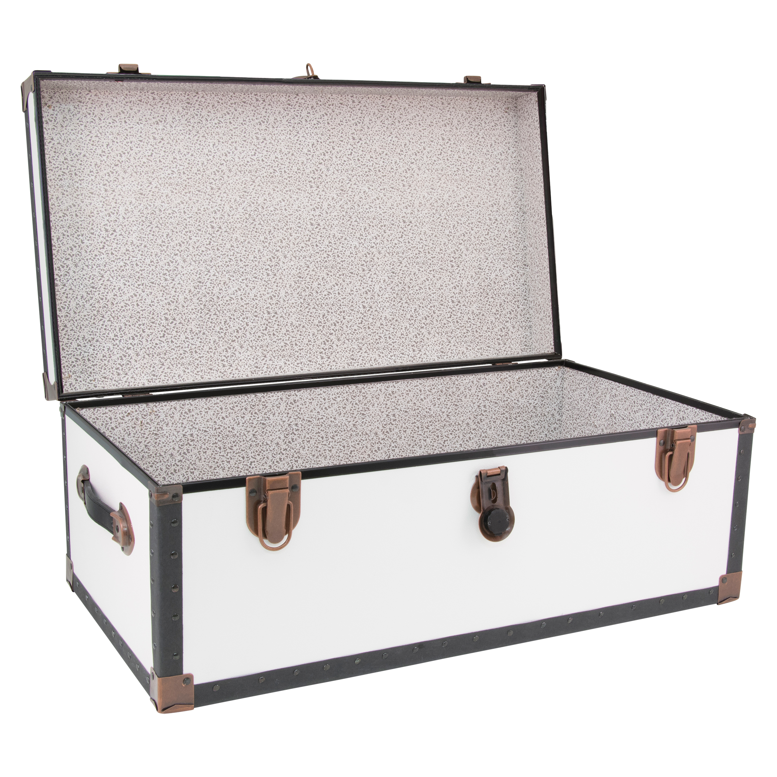 Seward Trunks 25 Gallon Wood, Plastic and Metal Trunk, White - image 5 of 8