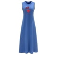 thumbnail image 1 of Vestido largo de verano para mujer, ropa de primavera, vestido clásico con cuello redondo para adolescentes y mujeres L, 1 of 7