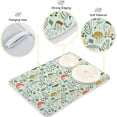thumbnail image 4 of SKYSONIC Dish Drying Mat for Kitchen Counter Mushrooms Leaves Eco Friendly Drying Mat - Easy to Clean Heat Resistant Dish Mat - 16x18, 4 of 6