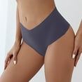 thumbnail image 6 of qolati 3 Pack Seamless Briefs Underwear for Women Soft Cheeky Bikini No Show Ice Silk Underwear Ladies V-Waist Hipsters Panties, 6 of 6