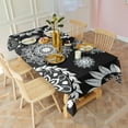 thumbnail image 3 of Rectangle Boho Waterproof Tablecloth 60×102 Inch,Bohemian Style Floral Vintage Reusable Indoor/Outdoor Durable Table Cover for Party Kitchen Dinner Room Decor, 3 of 6