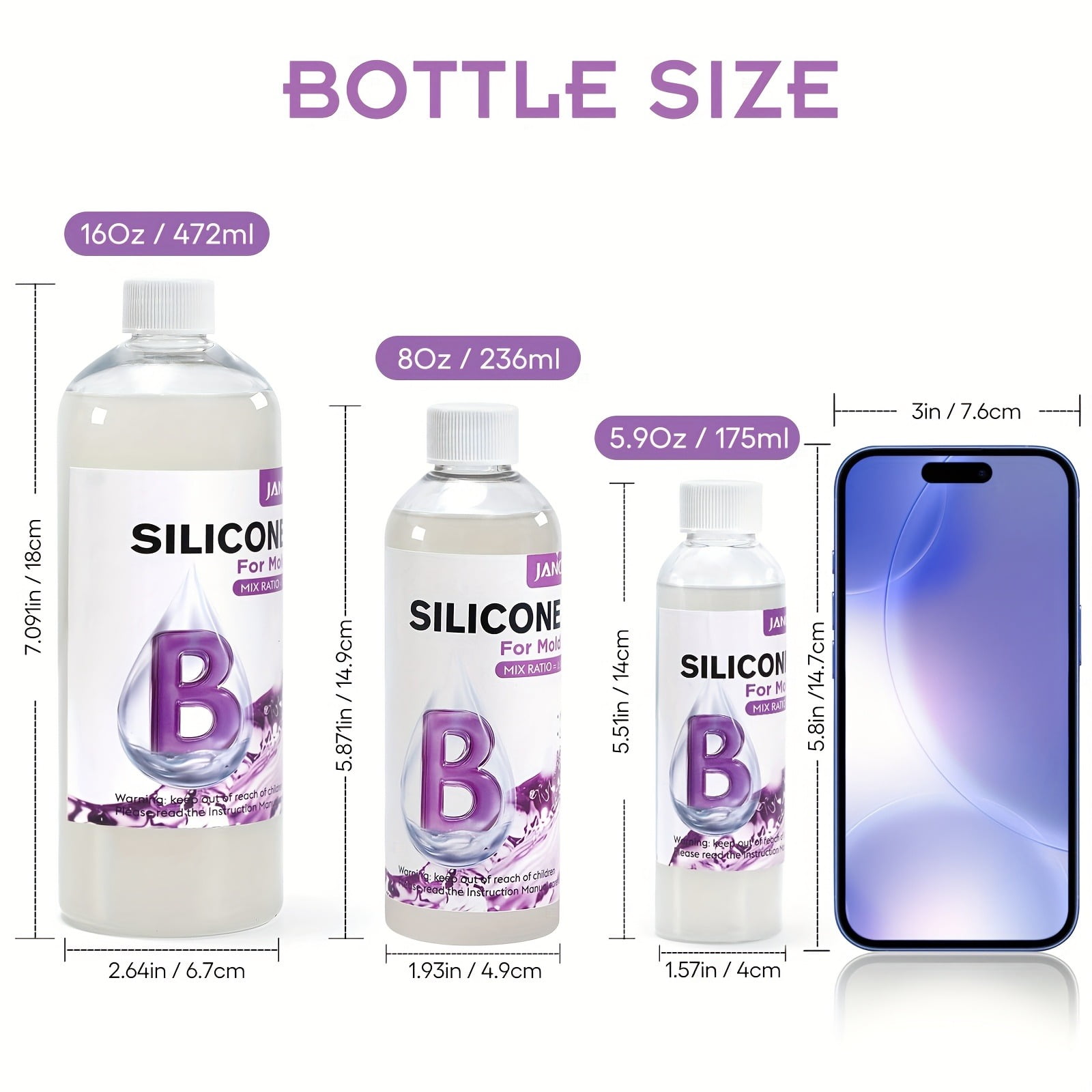 32oz Silicone Rubber for DIY Epoxy Resin Making - High-Performance Making Kit, Fast Curing, Non-Toxic & Heat - Ideal for Casting Resin, Soap, Wax, Crafts, and DIY Projects (20A) Purple