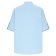 thumbnail image 5 of OGLCCG Mens Cotton Linen Henley Shirts Casual 3/4 Sleeve Hippie Yoga Tops Lightweight Solid Color Summer Beach T-Shirt,XXL,Blue, 5 of 7