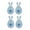 Blue, variant on NSESSHome 4pcs Rabbit Head Cutlery Set silverware holders Easter tableware bag easter bunny decorations easter cutlery bags spoon holder Bunny Cutlery Bag candy bunny Cloth supplies pouch